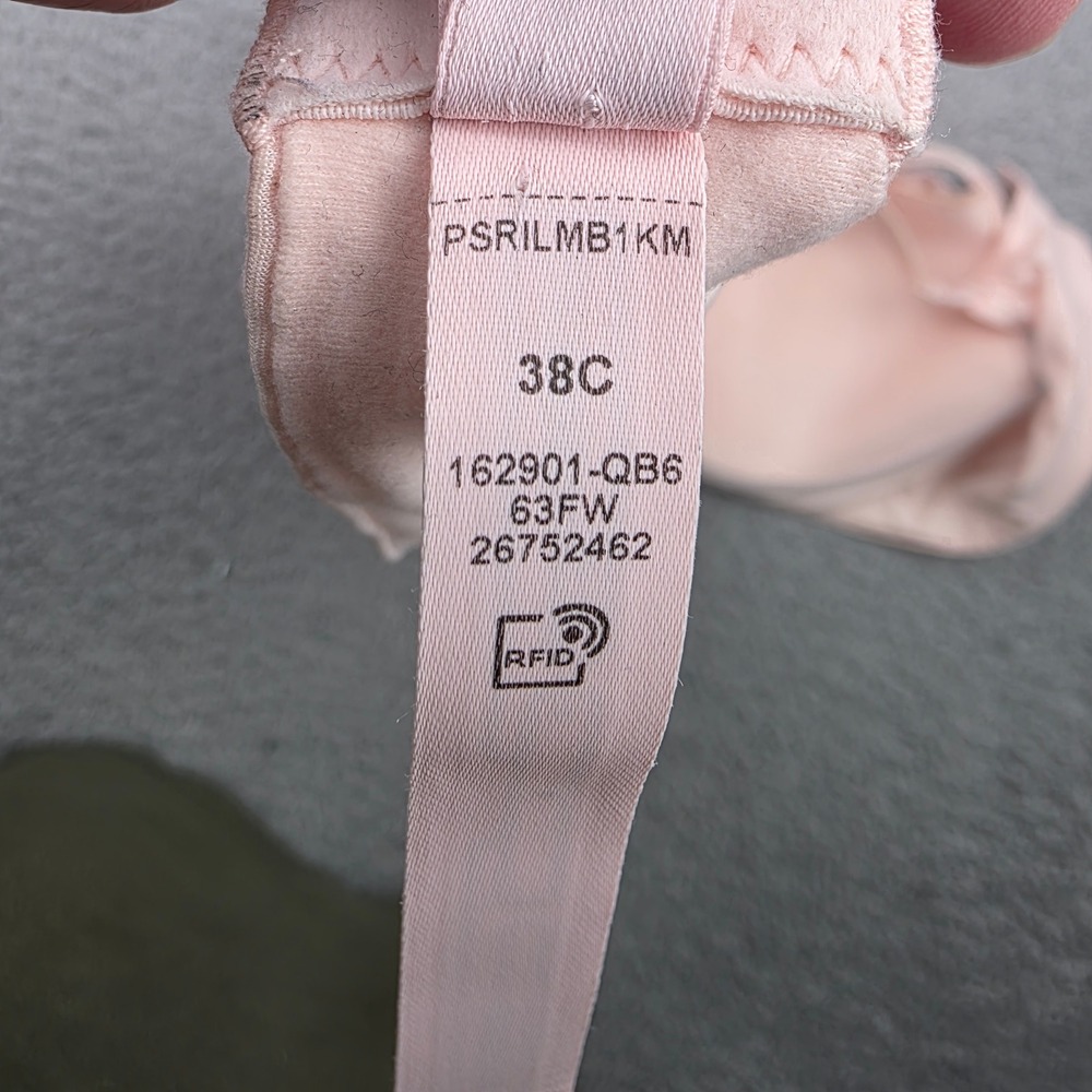 Victoria's Secret Body By Victoria Demi Bra‎ Women 38C Pink Floral Lace - Picture 7 of 7